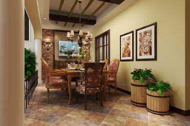 中海尚湖世家美式田園風格家裝樣板間，元洲裝飾設計師精品案例解析